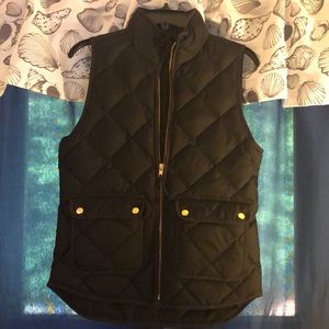 Gently used J. Crew black puffer vest